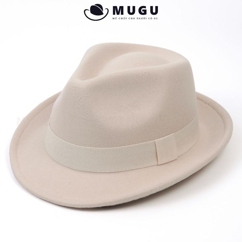 Mũ Phớt Nam Trung Niên FN44 Dáng Trilby - Mũ Fedora Vành Ngắn Sang Trọng Cho Quý Ông | MUGU Hat Cao Su