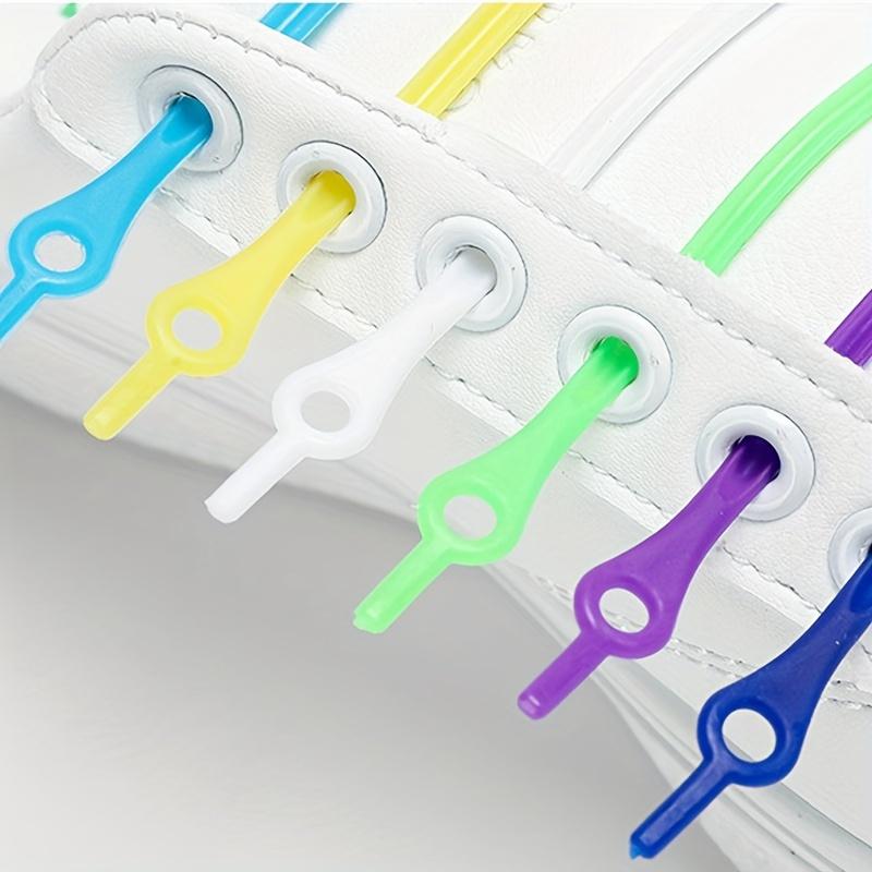 Product Introduction of 12-piece Set of Colorful Silicone Elastic Shoelaces, Multi-functional High Elasticity Lazy Shoelaces 5