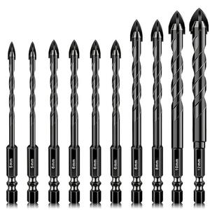 Set de brocas para mampostería, juego de brocas para hormigón para azulejos, ladrillos, vidrio, plástico y madera, punta de carburo de tungsteno para azulejos de cerámica, espejos de pared, ladrillos de mampostería