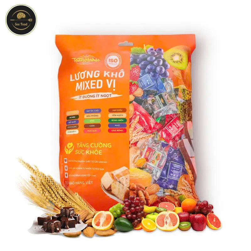 1KG Lương khô 15 vị dinh dưỡng TÂN VIỆT NHẬT (MIX CHUẨN) VÀ 13 VỊ FUFUCO Thức Ăn Vặt SEE FOOD A4 Snack ngucoc 7
