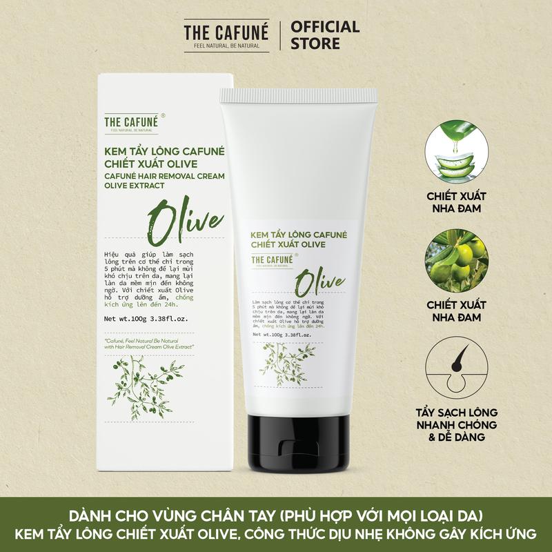 Kem Tẩy Lông Chân Tay - Chiết Xuất Olive Tẩy Sạch Vùng Lông Một Cách Dễ Dàng | Phù Hợp Cho Mọi Loại Da 100ml Cạo Râu Waxing