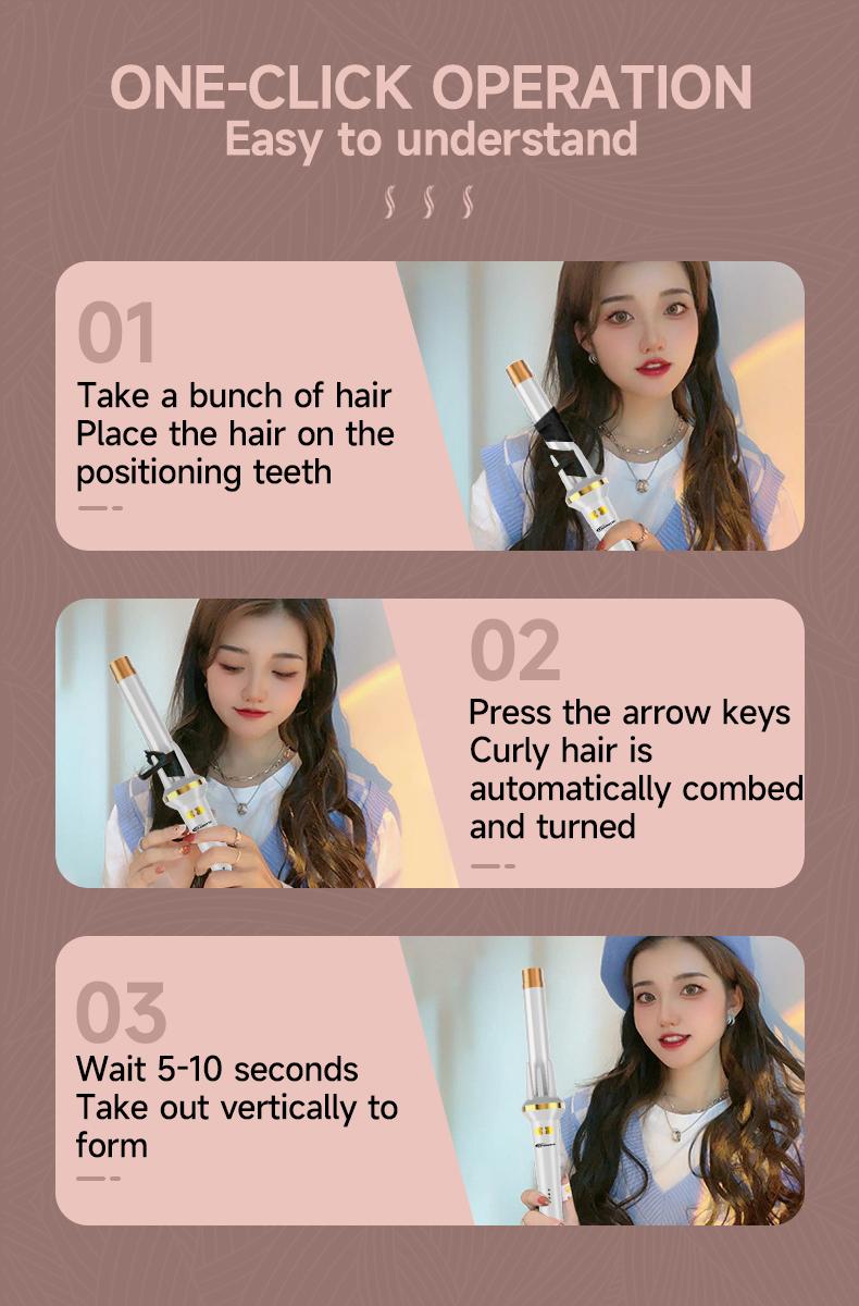 MAIMEITE 32MM Catokan Curly Otomatis Catokan Keriting Rambut Otomatis Ceramics Curly Libra Hair Curly Styler