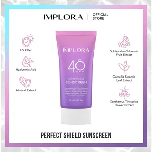 Implora Perfect Shield Sunscreen SPF 40 PA+++ Melindungi Kulit Dari Sinar UV / Tabir Surya Sunblock  Wajah Facial