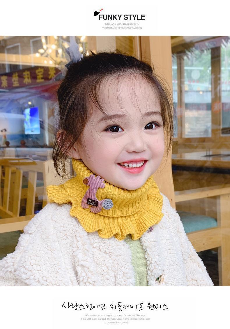 Product Introduction of Khăn Quàng quàng cổ cho trẻ em, cho bé và nữ, mùa thu và mùa đông, phong cách Hàn Quốc, dày và Dệt kim, len, che Cổ kho báu của phụ nữ, ấm áp, thích hợp cho bé gái 11