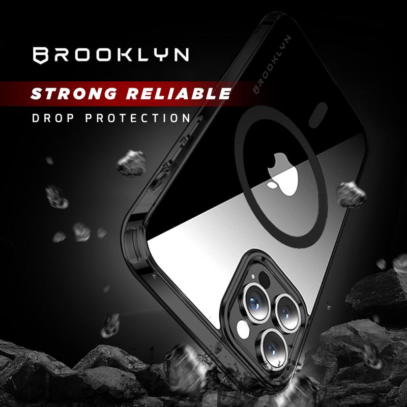 Brooklyn Black Edition MagSafe Casing For iPhone 15/14/13/12 Pro/Max/Mini Case Protection 5