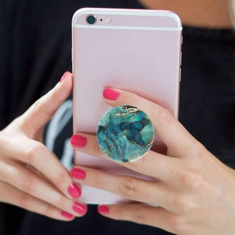 Foldable Expanding Cell Phone Stand, Starry Sky Pattern Round Phone Holder For Smartphone Tablet 4