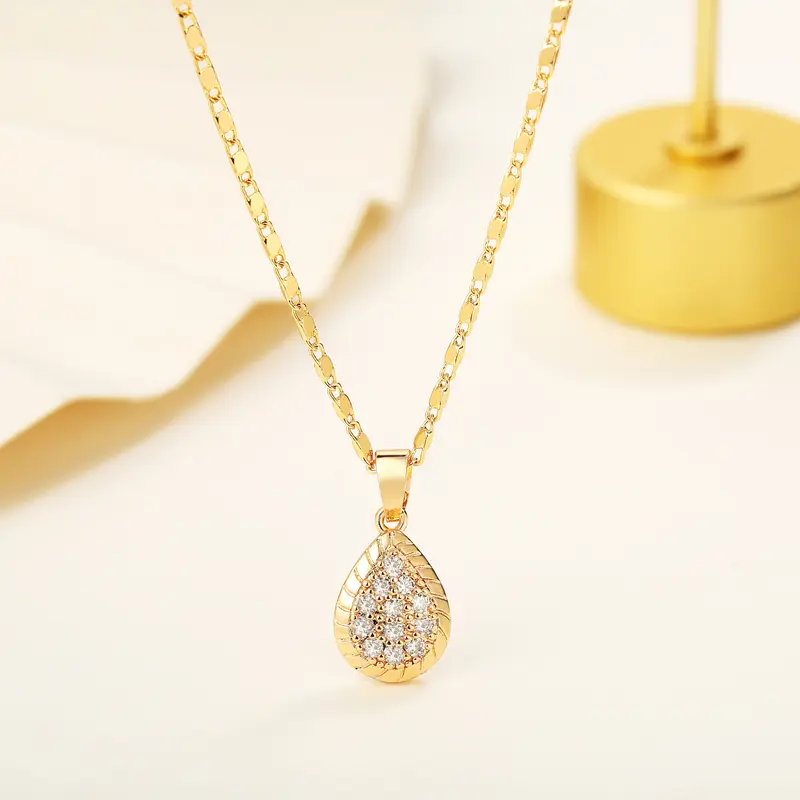Y347 Kalung Wanita Tetesan Airfashion Female Birthday Daily Metal Coating 0