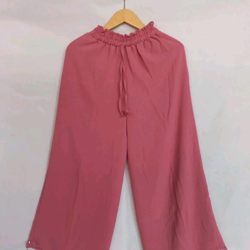celana kulot crincle cewek Santai Mini Polos Panjang 3