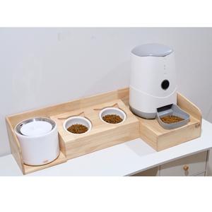 B2 ชุดโต๊ะอาหาร ที่วางน้ำพุ เครื่องให้อาหารอัตโนมัติ สำหรับสัตว์เลี้ยง หมา แมว พร้อมถ้วยเซรามิก วางได้ทุกรุ่นเช่น PETKIT URPET PANDO สวยงาม แข็งแรง มินิมอล (ไม่รวมน้ำพุ เครื่องอัตโนมัติ)