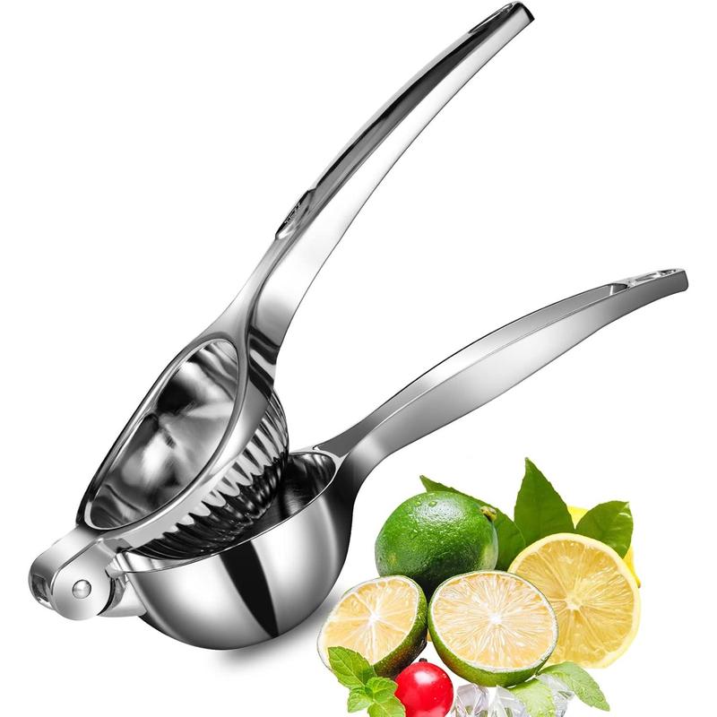 TikTok Shop The Premium Lemon Squeezer Large Heavy Duty Handhelp Juicer for Lemon Stainless Steel Hand Press Citrus Juicer Lime Squeezer Bar Tool Manual Citrus Press Fruit Kitchen