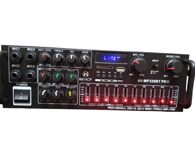 Bluetooth EQ Audio Amplifier Karaok Home Theater 2000W Coaxial optical Kerndy 326BT PRO 3