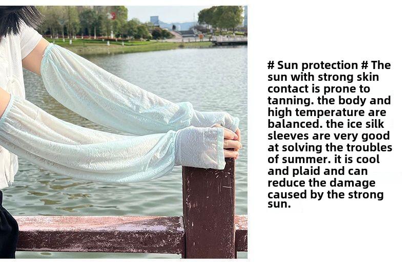 Product Introduction of Lace sunscreen ice sleeves Thin driving sunscreen Loose cool sleeves Women's ice silk sleeves Summer breathable 7