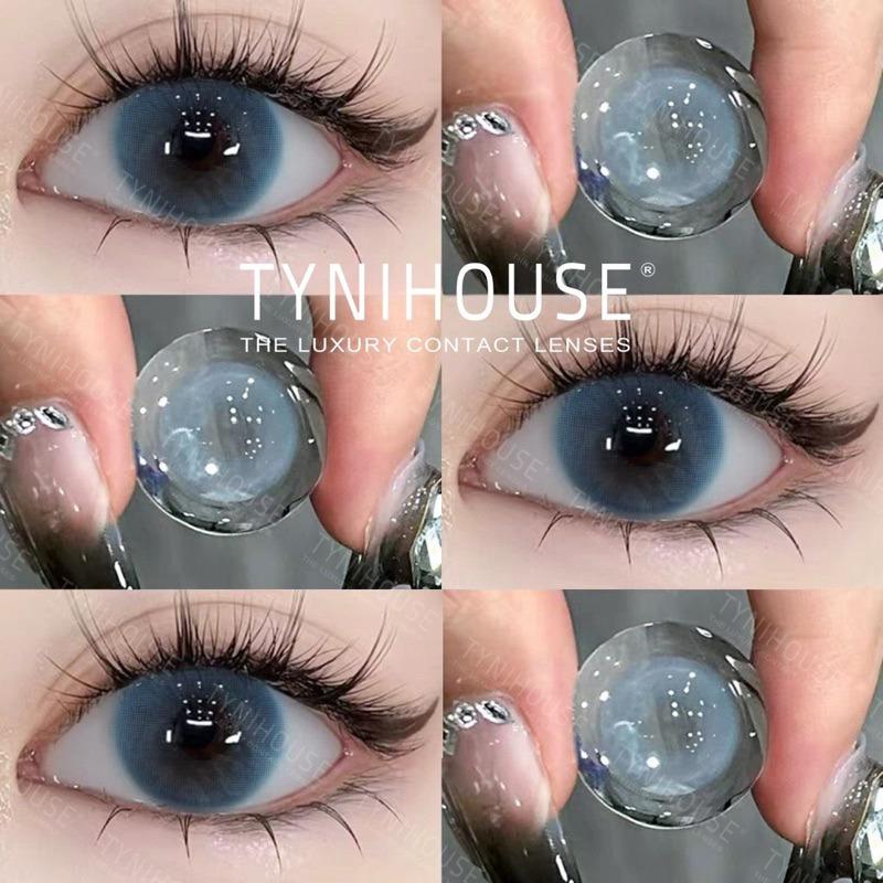 Kính Áp Tròng Lens Mắt Xanh Dương Douyin DORIS BLUE Không Giãn 14.00mm Nội Địa Trung