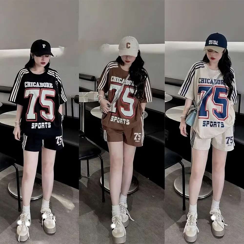 2567 No. 75 women's T-shirt round neck short sleeve digital printing top