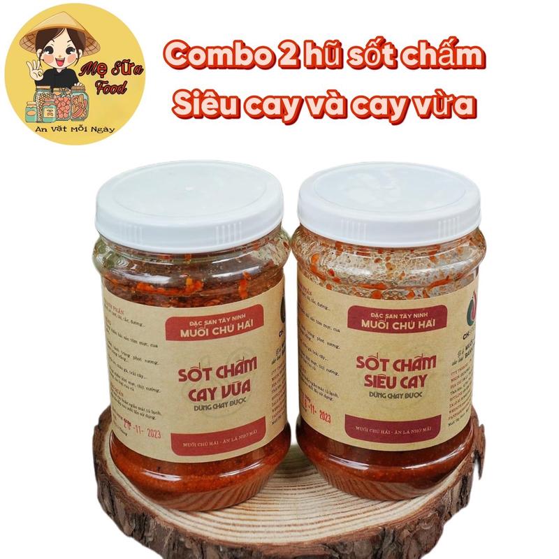 COMBO MUỐI SỐT CHÚ HẢI CAY VỪA, SỐT CHẤM SIÊU CAY CHÚ HẢI