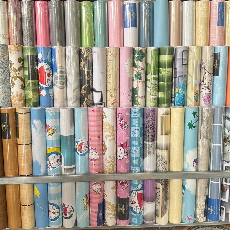 Giấy dán tường sẵn keo cuộn dài 10met rộng 45cm giay dantuong gạch nổi