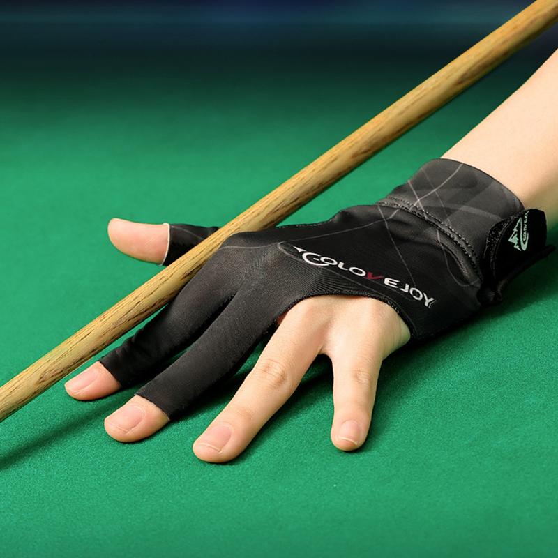 Product Introduction of Open Finger Billiard Gloves Breathable Polyester Snooker Sport Glove Adjustable Sticker Smooth Soft Lightweight Amateur Training 39