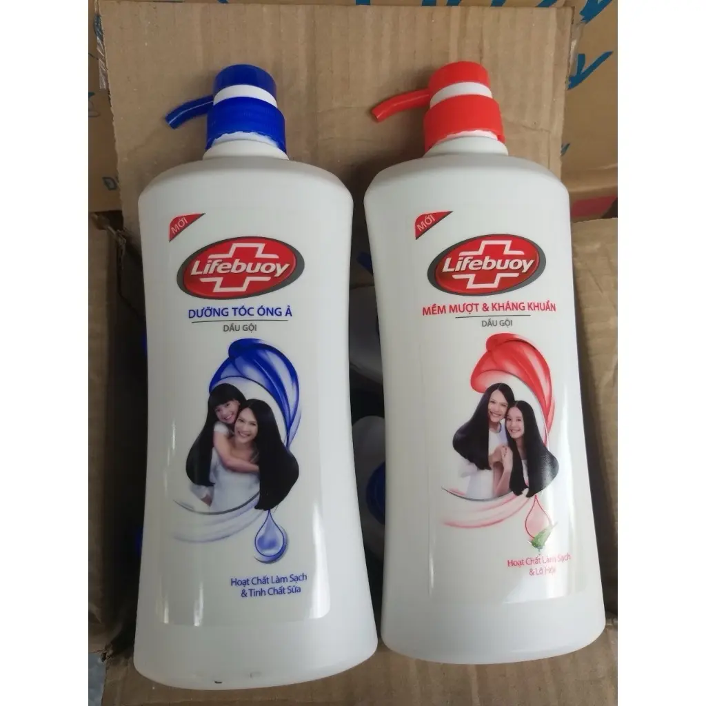 Dầu gội Lboy xanh , đỏ chai 640g.