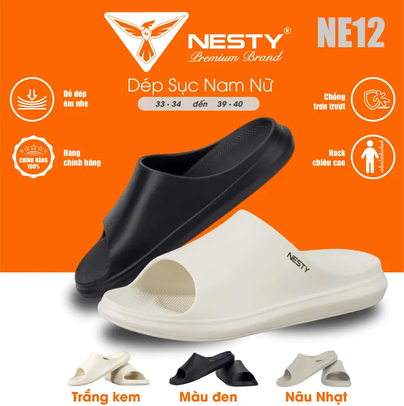 NE12 Dép Quai Ngang Chính Hãng NESTY Chất Liệu Nhựa EVA cao cấp 4
