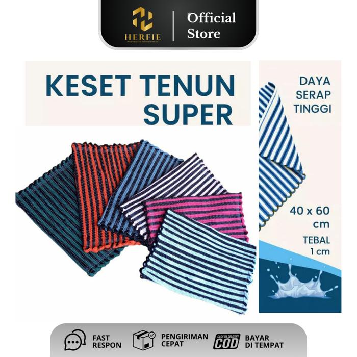 Gambar Herfie - KESET TENUN SERAP AIR TEBAL/KESET KAMAR MANDI / KESET KAKI Motif Random Cocok untuk Ruang Tamu Kamar Mandi Dapur dari Herfie Store Kab. Bekasi Tokopedia