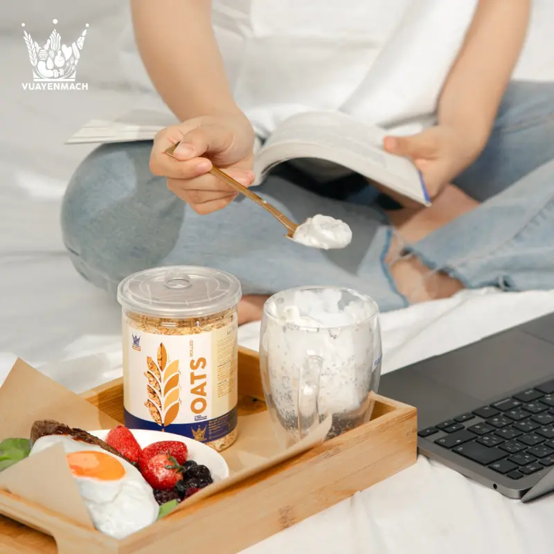 [Mã BMLT35] Yến mạch tươi nguyên cám cán mỏng VUA YẾN MẠCH Úc  ăn kiêng healthy eat clean mẹ bầu 3