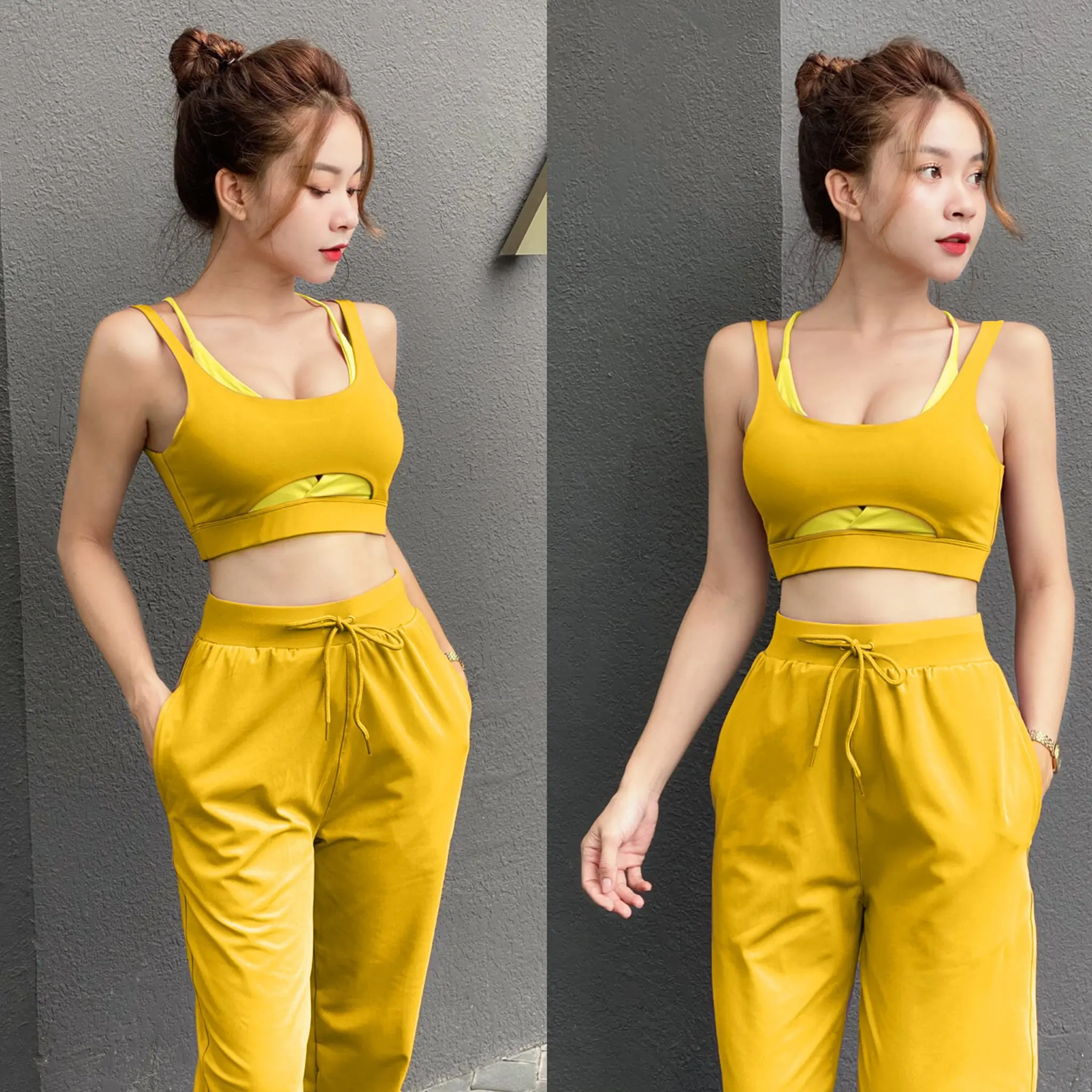 Bộ Jocger quần rút dây kiểu mới siêu đẹp tập Gym , Yoga, Erobic