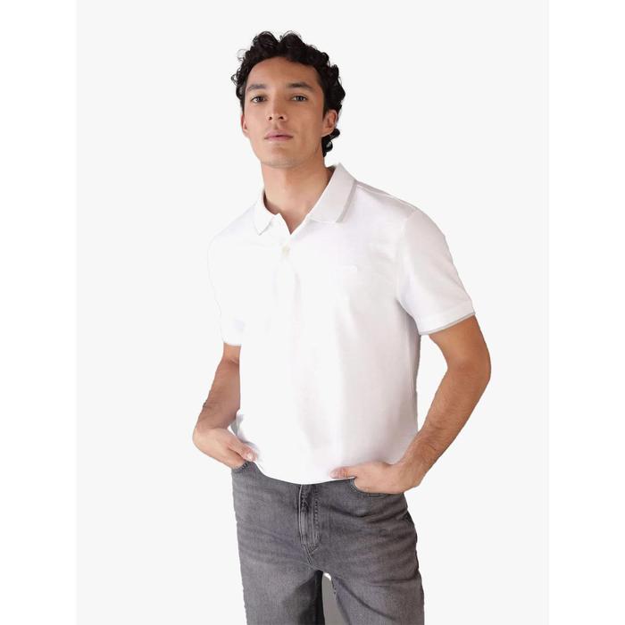 Gambar Calvin Klein - Embroidered Logo Polo Shirt - Brilliant White, M dari Calvin.Klein Kab. Karawang Tokopedia