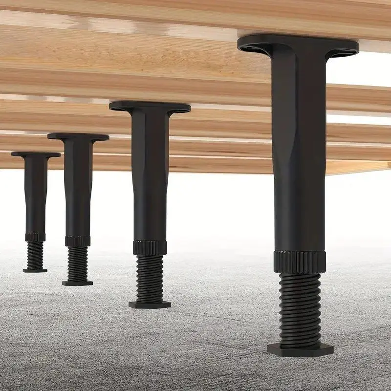 Adjustable Bed Frame Support Leg, Multi-functional Furniture Support Legs, Durable Plastic Furniture Hardware for Bed, Sofa, Dresser, Screws Install