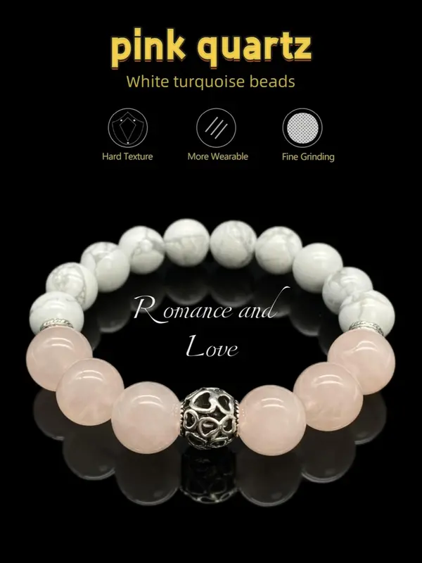 Natural Stone Beaded Bracelet, Fashionable Jewelry for Women & Girls, Trendy All-match & Exquisite Jewelry for Birthday Gift, with Gift Box 0