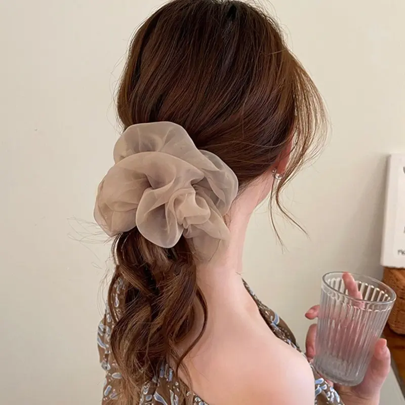 Scrunchie Voan, Phong Cách Ngọt Ngào Và Nhẹ Nhàng, Dây Buộc Tóc Thanh Lịch Và Dễ Phối Đồ Dây Buộc Tóc, Phong Cách Công Chúa Thanh Lịch Kiểu Pháp, Phụ Kiện Tóc Nữ Women 3