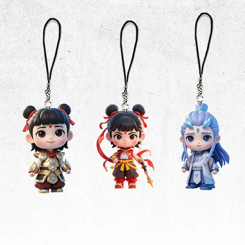 Búp Bê Nezha, Búp Bê Nhập Khẩu Tượng Nhỏ Biển Ăn Quả Tranh, Móc Chìa Khóa, Mặt Dây Chuyền Ba Lô, Đồ Trang Trí Nhỏ Quà Tặng, Nhân Vật Búp Bê Natra doll  natra