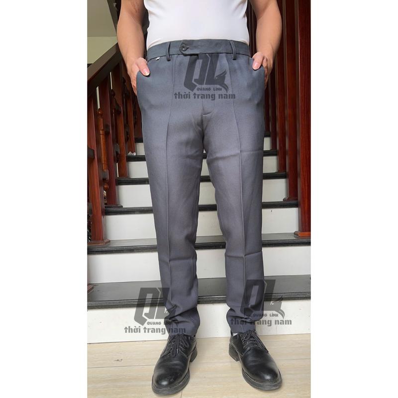 COMBO 2 Quần Âu Nam - Quần tây nam chất vải cotton dầy dặn, không nhăn,không xù ống dáng trẻ Hàn Quốc Trơn Ôm gọn (không co giãn) Ong  Pants Menswear 5