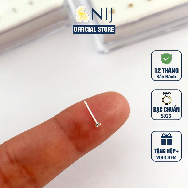 Khuyên Mũi Bạc S925 Đính Đá Zircon Cao Cấp