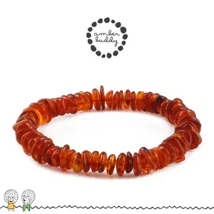 Amber Buddy | BLE254 Gelang Amber Dewasa 18 cm Elastis