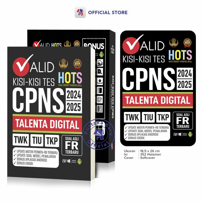 Gambar Buku Tes CPNS 2024 2025 / Valid Kisi-Kisi Tes Hots CPNS Talenta Digital Tahun 2024-2025 TWK TIU TKP / Pustaka Baru Press - PB dari Pustaka Baru Press Kab. Bantul Tokopedia