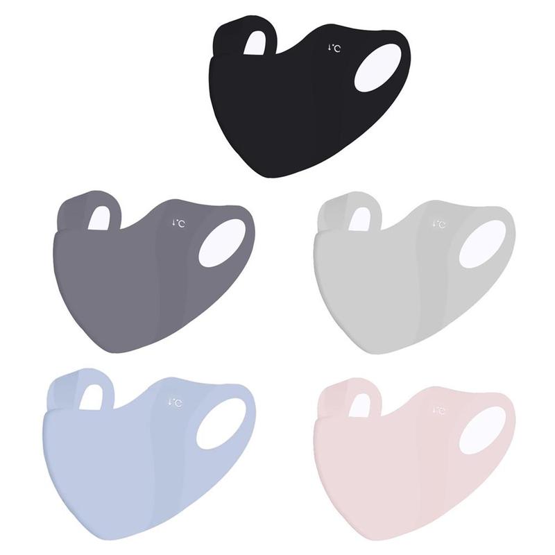 1PCS Summer Ice Silk Mask Thin Face Mask Solid Color Face Gini - TikTok ...
