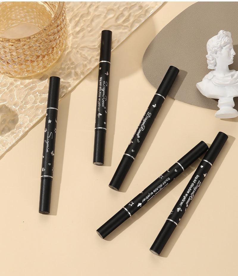 Product Introduction of DoubleHeaded XINGX Seal Eyeliner Waterproof Novice Love Plum Blossom Embellished Eye Corner Eye Tail Eyeliner 8