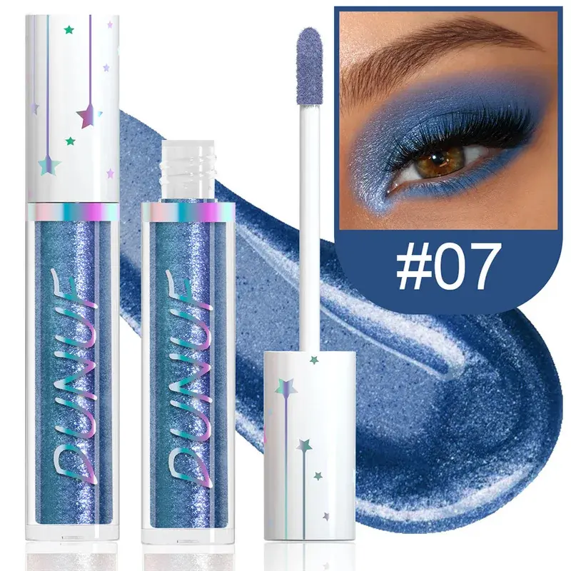 Blue Glitter Pearlescent Eyeshadow Stick Waterproof Shiny Highlighter Cosmetic Matte Metallic Liquid Eye Shadow Makeup 24 Colors