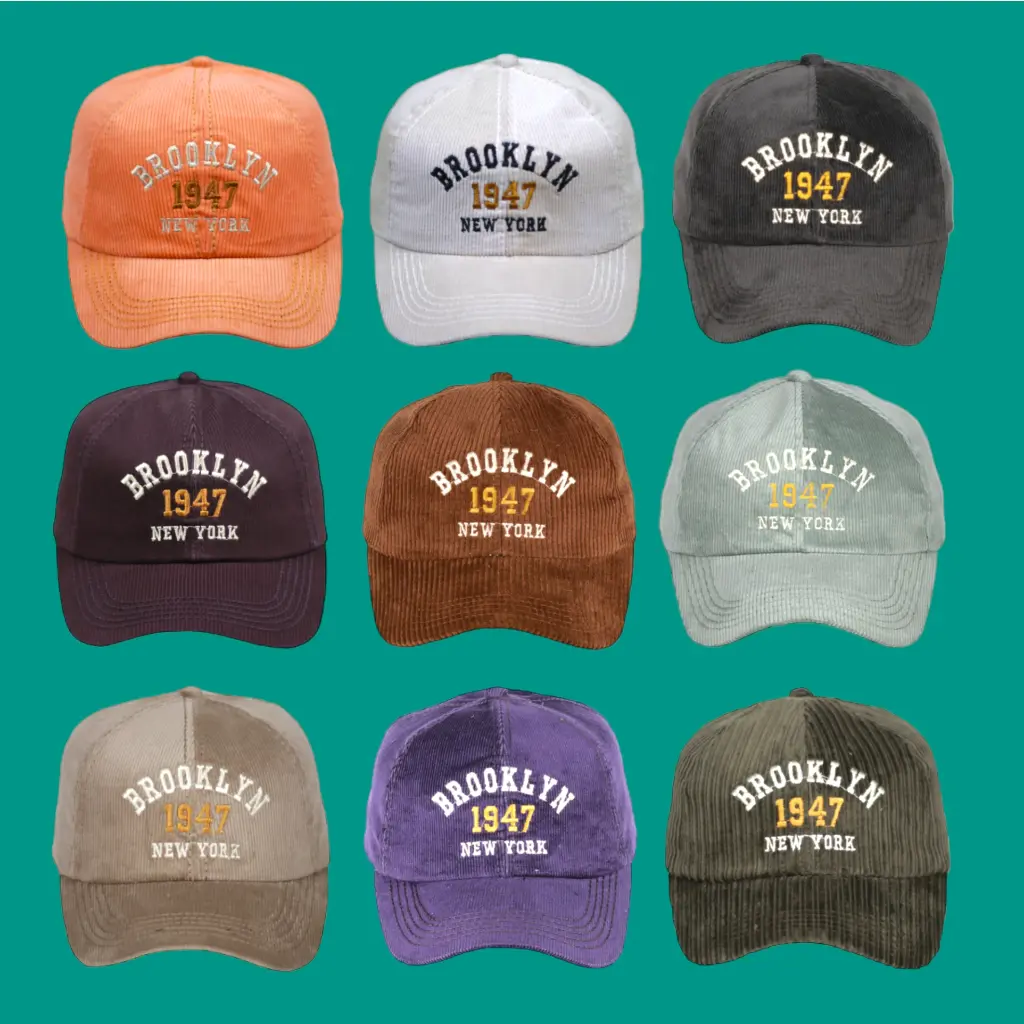 Topi corduroy topi baseball topi bordir topi berbahan corduroy lembut dan tebal Topi Bisbol topi murah