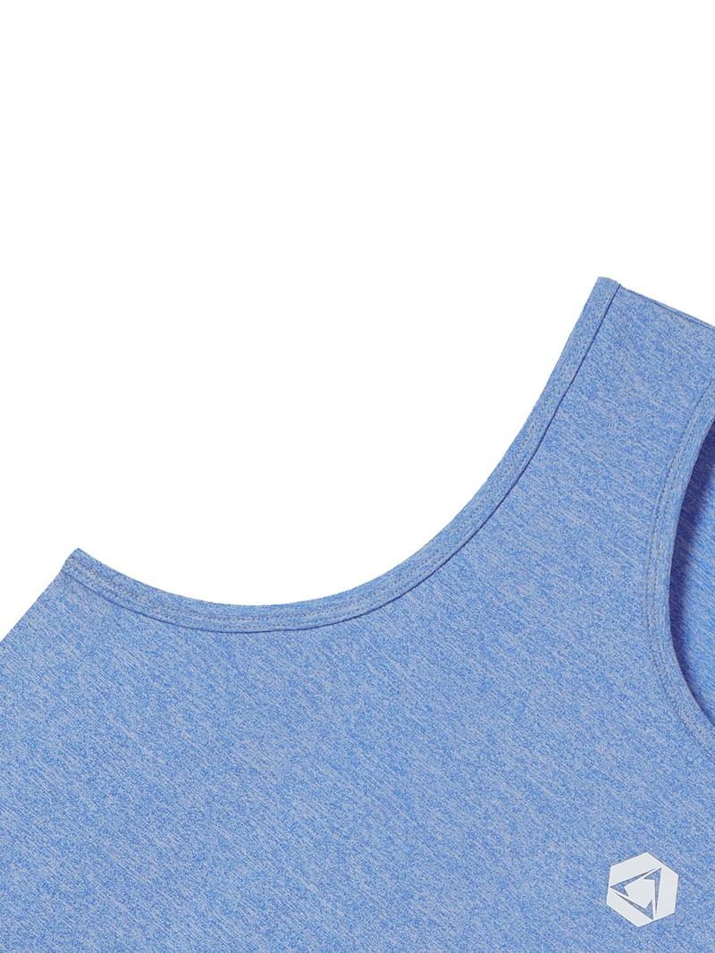 Product Introduction of Men's Letter Print Round Neck Tank Top, Regular Fit Sporty Sleeveless Vest for Gym Workout Running Training, Casual Comfy Breathable Top for Summer 6