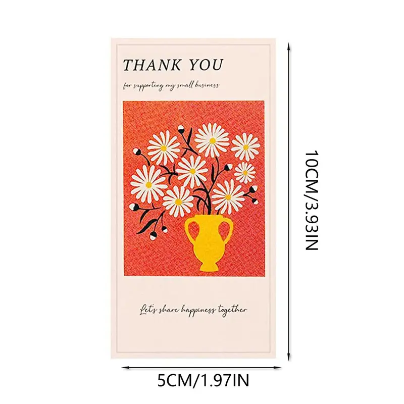 Thank You Gift Box Sealing Sticker, 50pcs/set Leaf & Flower & Fruit Pattern Label Sticker, Multipurpose Label Sticker for Bakery, Cake, Party Favors 1