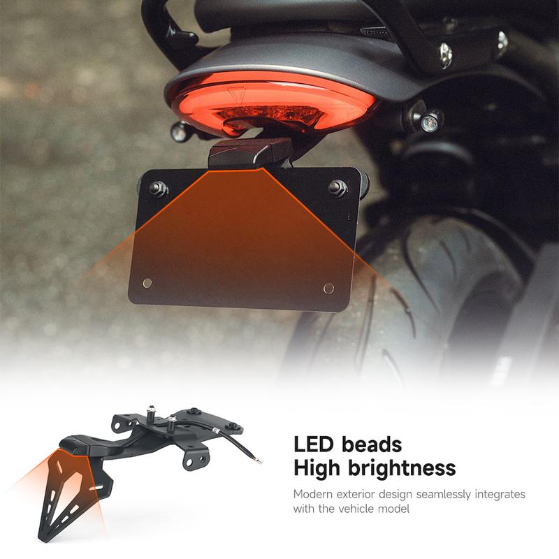 Motorcycle Rear Short Tail Stock License Plate Holder Tailstock Frame Bracket For Triumph Speed 400 2023- 5