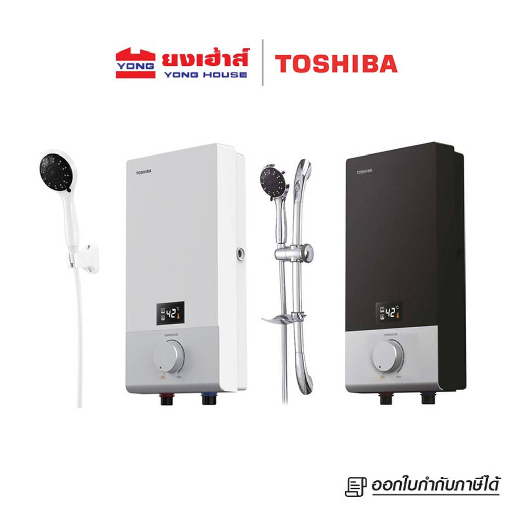 [กดในLIVEลดเพิ่ม15%]  TOSHIBA เครื่องทำน้ำอุ่น รุ่น DSK38ES5KW DSK38ES5KB กำลังไฟ 3800w / 3800วัตต์ 
