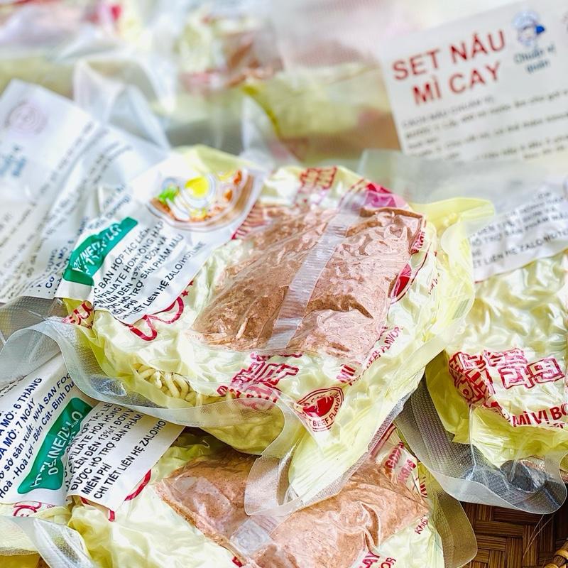 [KÈM SET TÁO KẸP SỮA  +KIMCHI+ ỚT CẤP ĐỘ+ MUỐI ỚT XANH ] COMBO 6 GÓI MÌ CAY TIỆN LỢI VỊ QUÁN ĐỘC QUYỀN NHASAN FOOD 1