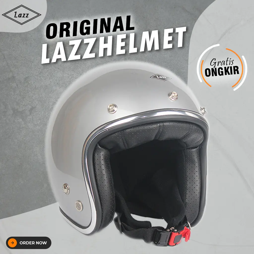 helm lazz retro classic wanita pria original