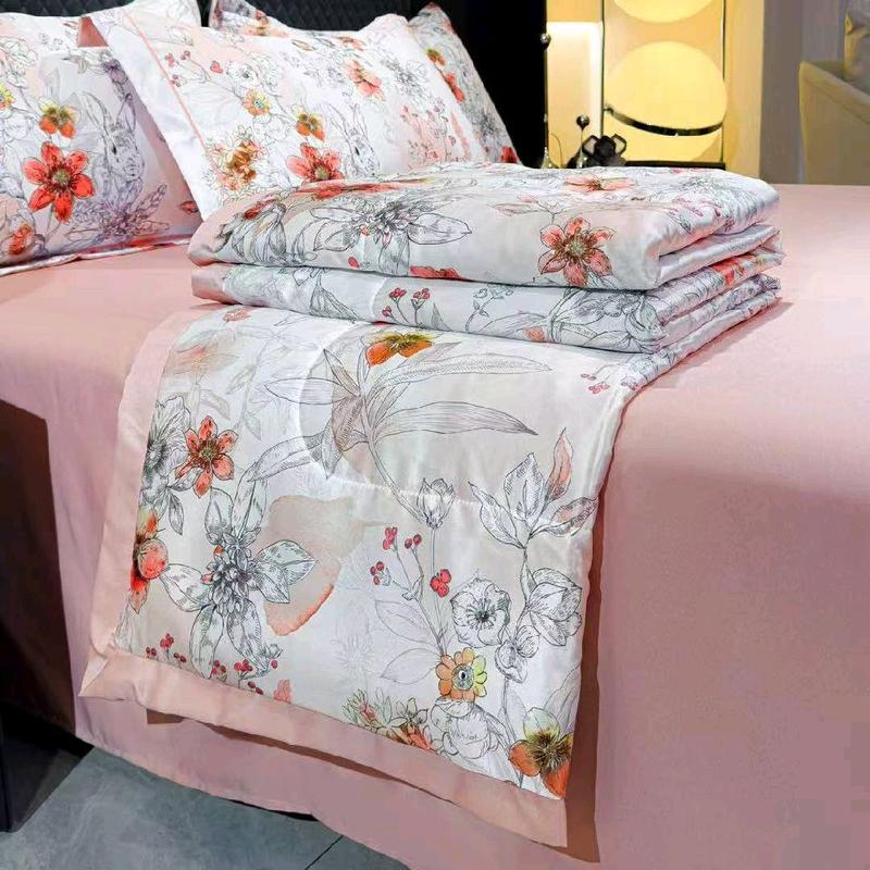  Bộ 5 món chăn ga gối lụa thái 6D cao cấp hàng nhập khẩu nguyên bộ 1 chăn trần hè 1 ga chun 2 vỏ gối nằm 1 vỏ gối ôm cùng màu ga giường  chất lụa mềm mịn mát không nhăn thoải mái giặt máy với nhiều kícḣ thước giường 1 đổi 1 nếu phát hiện lỗi 