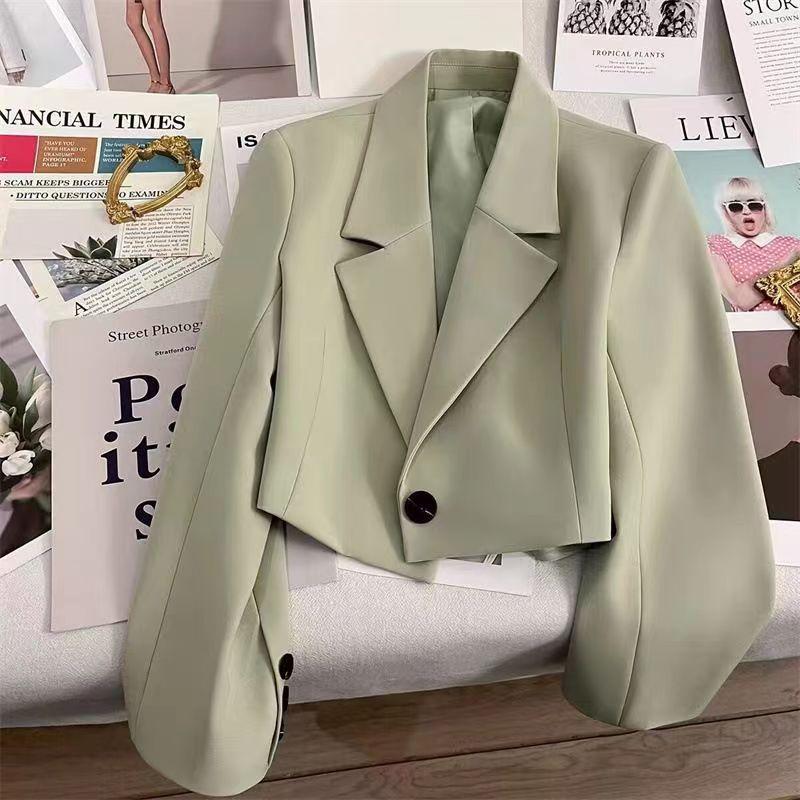Áo Khoác Vest Cho Nữ, Ngắn, Bộ Sưu Tập Mùa Xuân Và Mùa Thu, Thiết Kế Thanh Lịch Và Mỏng Vừa Vặn, Cỡ Nhỏ Màu Đen, Thích Hợp Đi Chơi, Hàng Mới Về 4