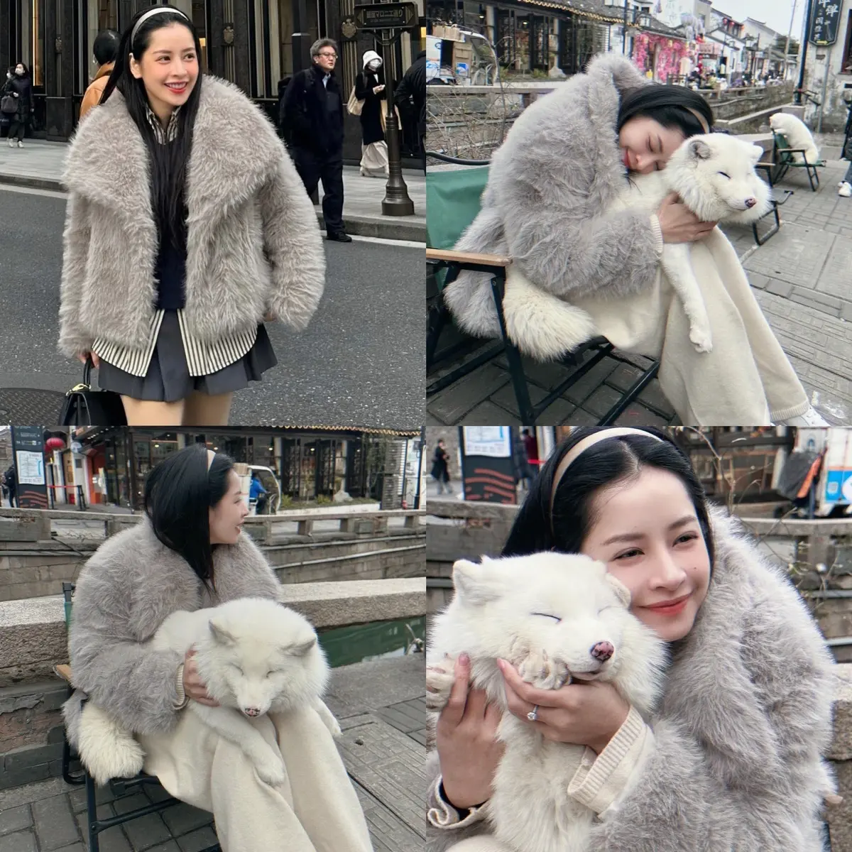 Áo khoác lông - Faux fur coat (Hình ảnh thật shop chụp)