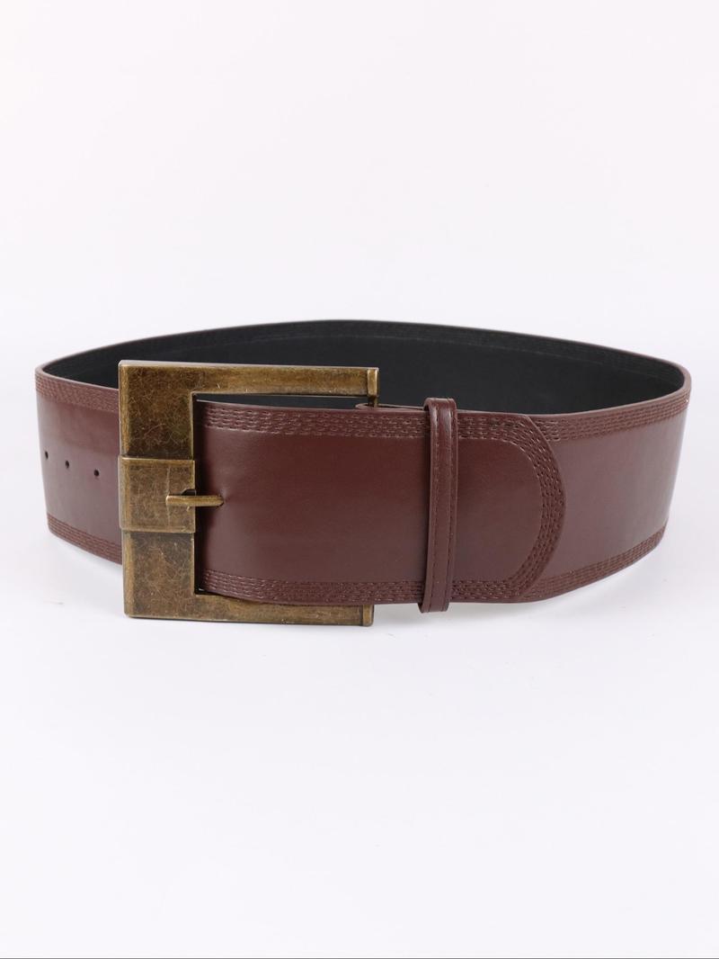 Product Introduction of Women's Vintage Western Belt, Fashionable PU Leather Belt for Women & Girls, Casual Waistband for Jeans Trousers, Trendy All-match & Exquisite Belt for Birthday Gift 5
