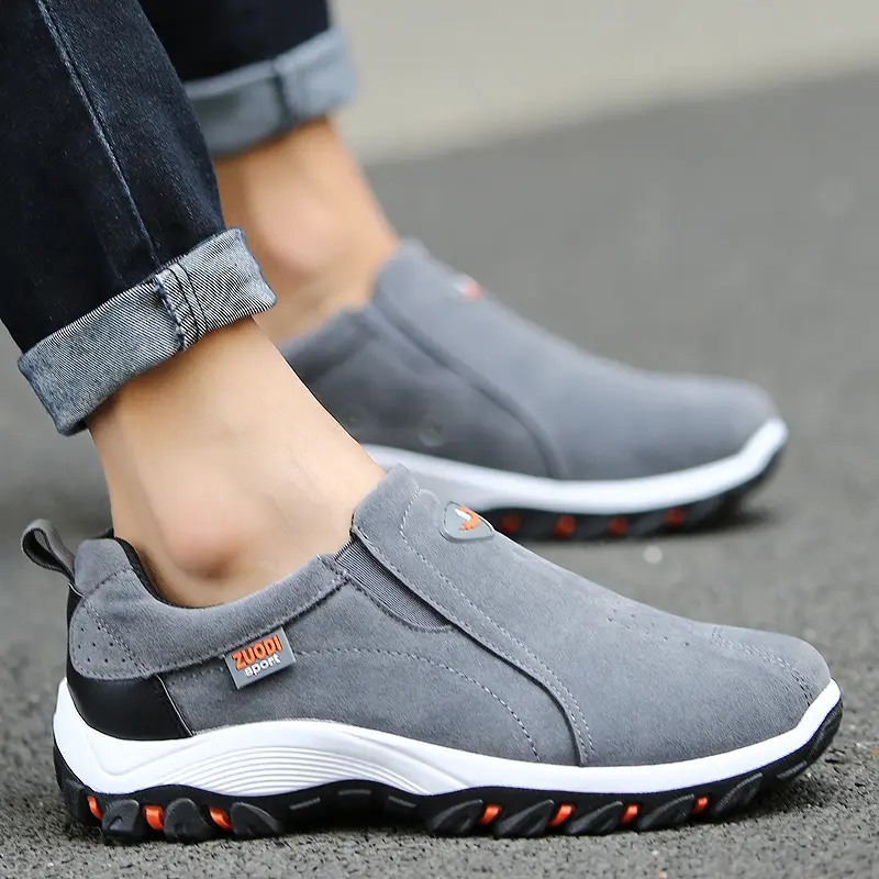 Men fashion trend breathable comfortable outdoor sports shoes flat walking shoes students shoes